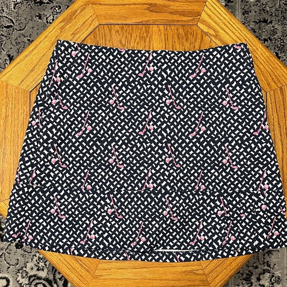 *LADY HAGEN* Black x Pink Golf Club & Ball Patterned Skort NWT Size 10